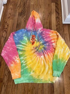 Travis Scott Astroworld 2018 Tour Tie Dye Wish You Were Here Bear Hoodie Medium